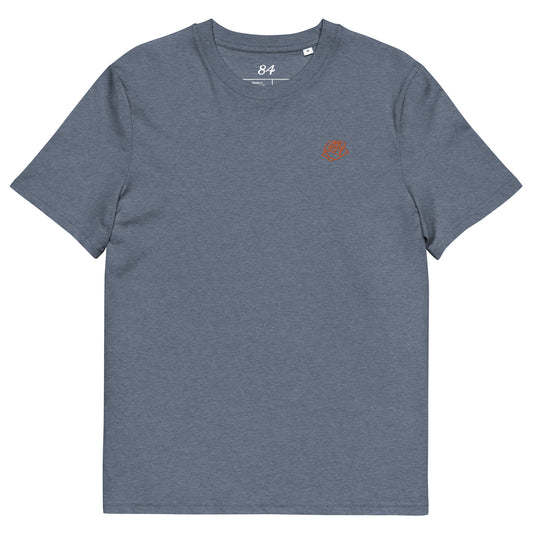 Rose84 Heather blue and Orange Tee