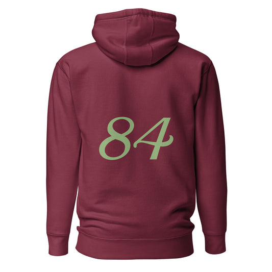 Da Rose84 Unisex Hoodie - Burgundy & Kiwi Green