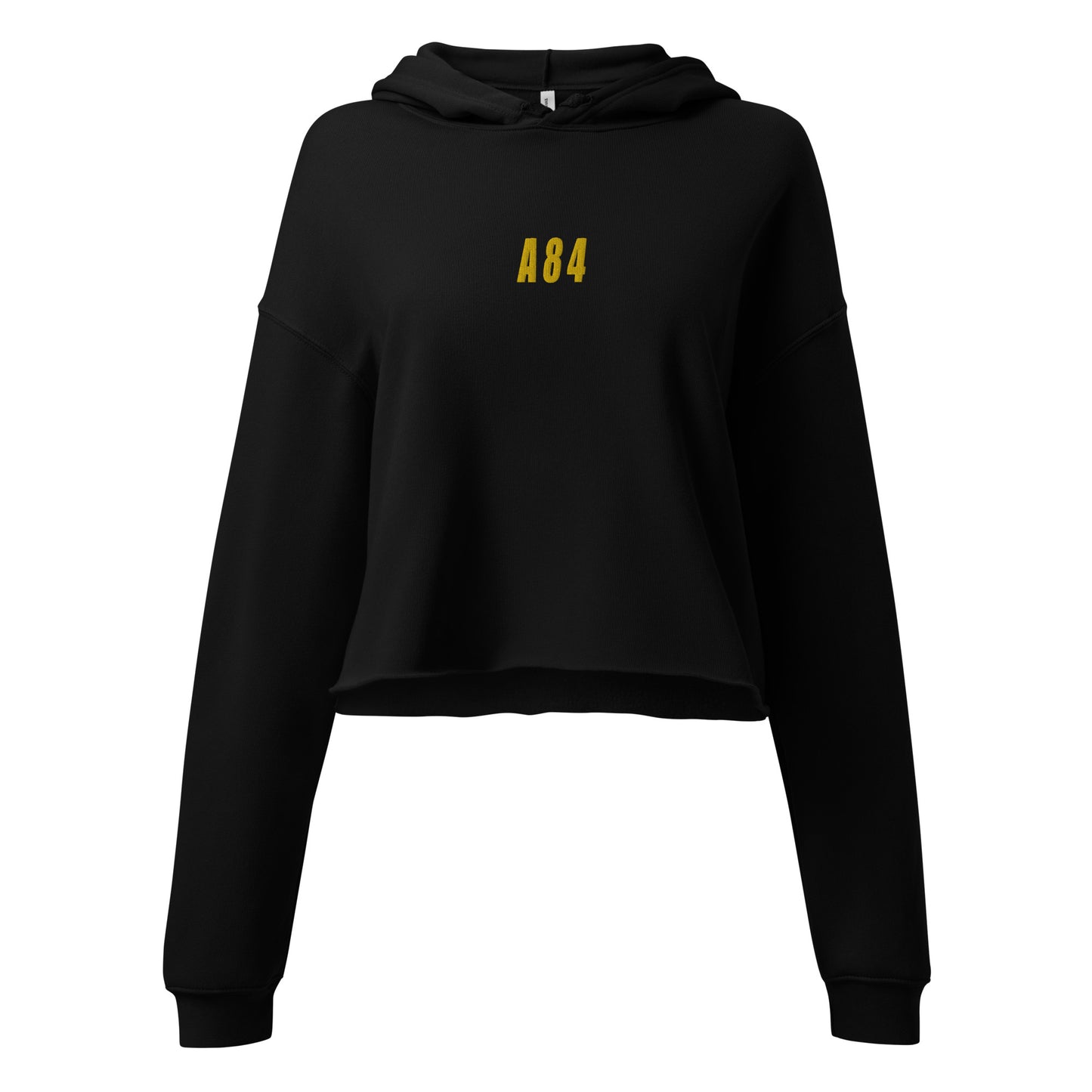 Bold 84 - Black & Yellow cropped hoodie