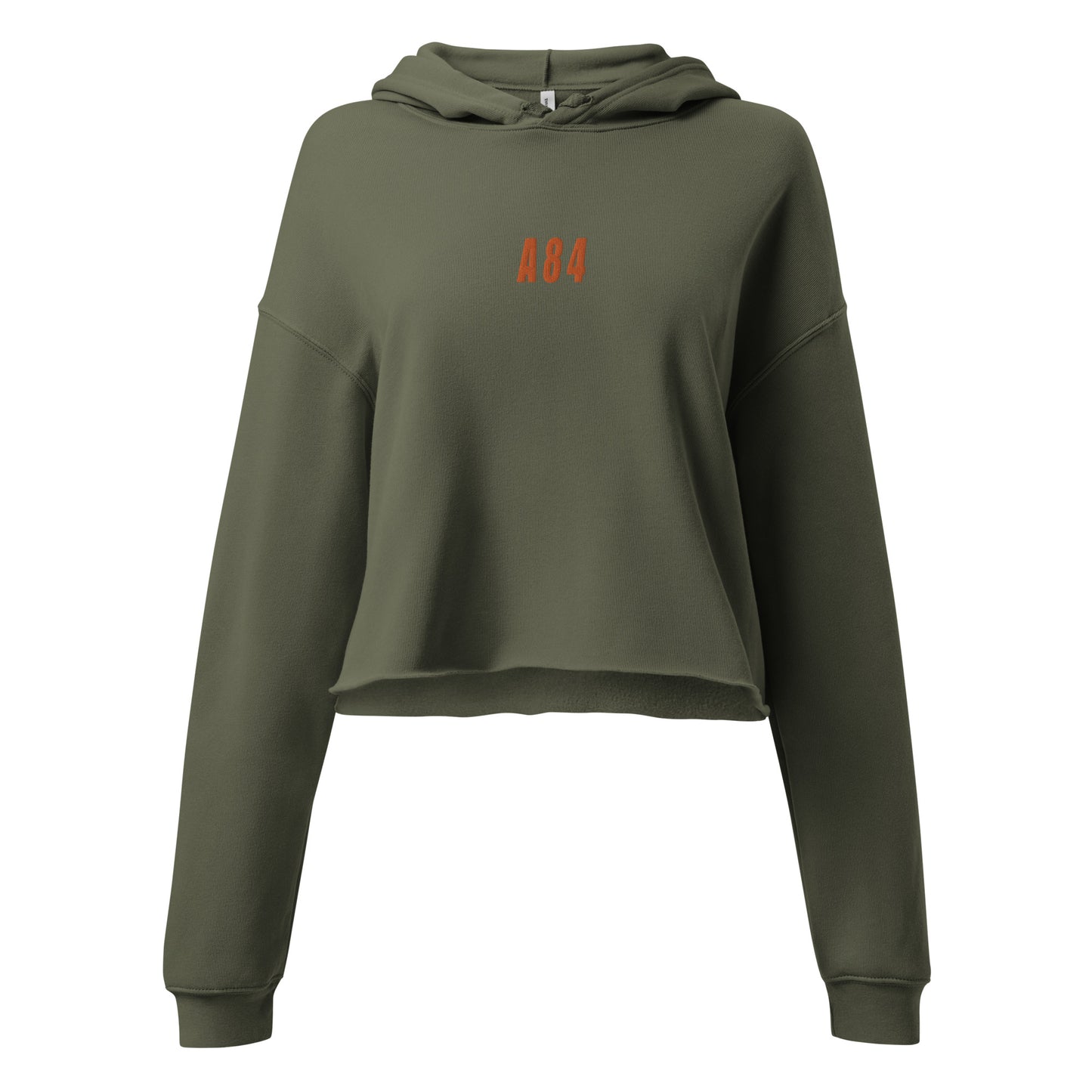 Bold 84 - Military Green & Orange cropped hoodie